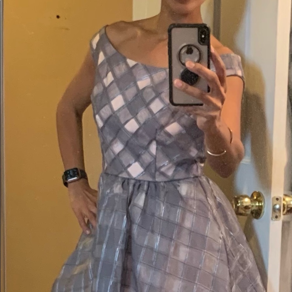 Beautiful dress, silver and pink combination